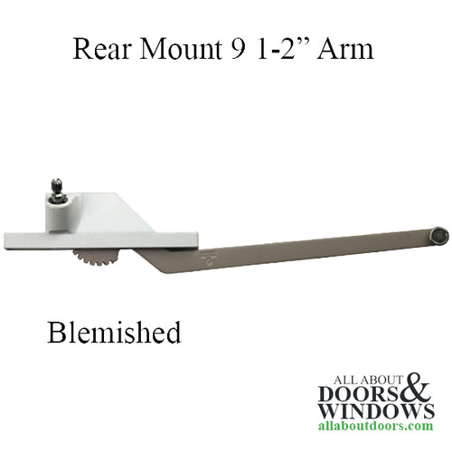 Blemished - Rear Mount Operator, 9.5 inch arm, 4 holes, Right Hand - White - Blemished - Rear Mount Operator, 9.5 inch arm, 4 holes, Right Hand - White