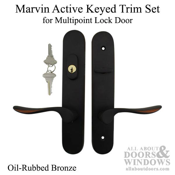 Marvin Active Keyed Hinged Door Trim, Multipoint Lock - Oil Rubbed Bronze - Marvin Active Keyed Hinged Door Trim, Multipoint Lock - Oil Rubbed Bronze