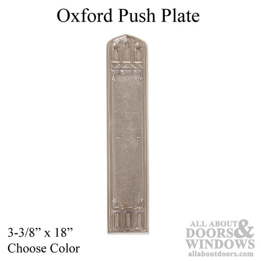 Oxford Push Plate 3-3/8" x 18"