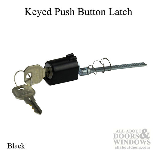 Push Button Latch, Keyed, black - Push Button Latch, Keyed, black