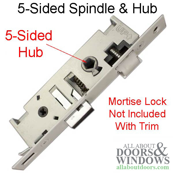 Larson QuickFit 5-Sided Spindle Mortise Lock Body, NO Trim - White - Larson QuickFit 5-Sided Spindle Mortise Lock Body, NO Trim - White