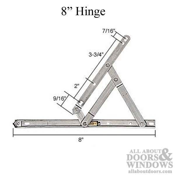 Hinge, Casement & Projecting 11/16 x 8 inch Stainless Steel - Hinge, Casement & Projecting 11/16 x 8 inch Stainless Steel