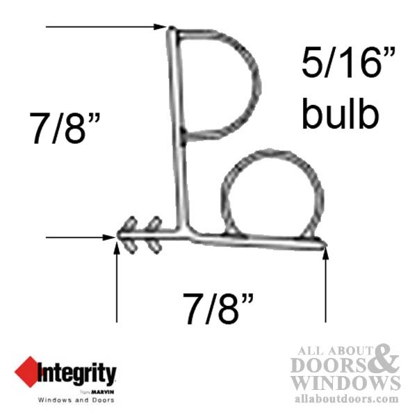 Integrity by Marvin Hinged Door Jamb Weatherstrip, V2350 79-9/32 - Black - Integrity by Marvin Hinged Door Jamb Weatherstrip, V2350 79-9/32 - Black