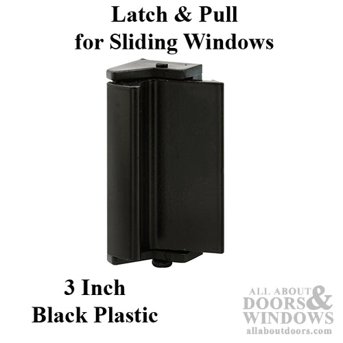 Latch and Pull - Vinyl and Aluminum Sash Hardware, Plastic / Aluminum - Black - Latch and Pull - Vinyl and Aluminum Sash Hardware, Plastic / Aluminum - Black