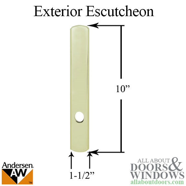 Escutcheon Plate, Passive Exterior, Andersen - HP Brass - Escutcheon Plate, Passive Exterior, Andersen - HP Brass