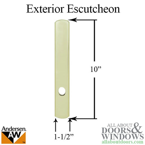 Escutcheon Plate, Passive Exterior, Andersen - HP Brass - Escutcheon Plate, Passive Exterior, Andersen - HP Brass