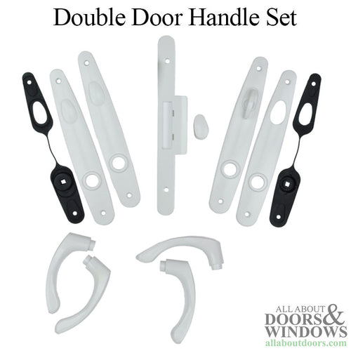 Andersen Tribeca Hardware Kit - Double Doors, Non-Keyed - White - BLEMISHED - Andersen Tribeca Hardware Kit - Double Doors, Non-Keyed - White - BLEMISHED