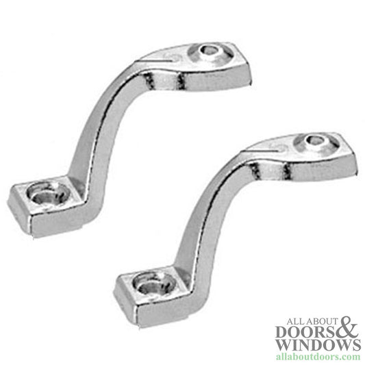 Diecast Chrome Plated Bracket Set for Attaching Wood Handles Left and Right Hand