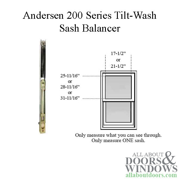 Andersen 200 Series Tilt-Wash Double Hung Sash Balancer - M750 - Andersen 200 Series Tilt-Wash Double Hung Sash Balancer - M750