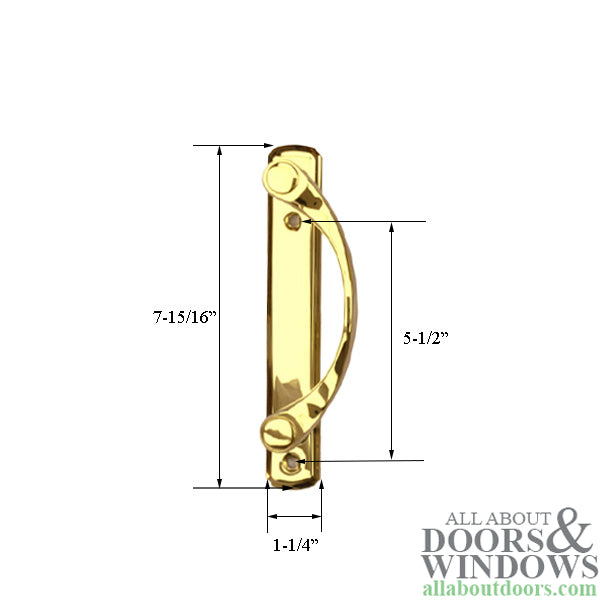 Andersen Newbury 2 Panel Gliding Door Hardware Set - Bright Brass Blemished - Andersen Newbury 2 Panel Gliding Door Hardware Set - Bright Brass Blemished