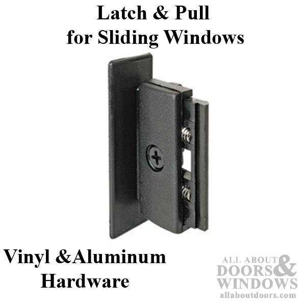 Latch and Pull - Vinyl and Aluminum Hardware, Plastic - Black - Latch and Pull - Vinyl and Aluminum Hardware, Plastic - Black