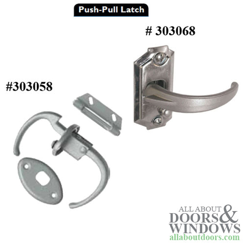 Push / Pull Latch, Inswing / Outswing Screen Door - Gold - Push / Pull Latch, Inswing / Outswing Screen Door - Gold