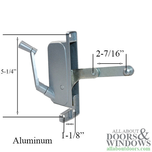 Awning Operator for t.m. Windows - Left - Aluminum - Awning Operator for t.m. Windows - Left - Aluminum