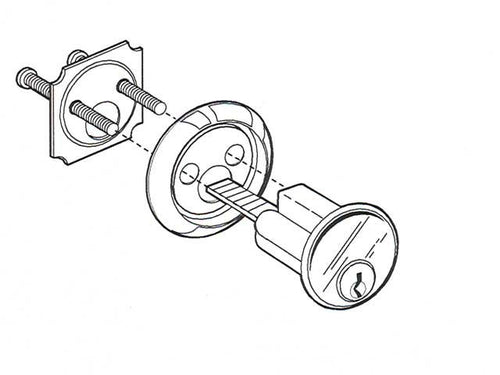 Rim Cylinder, 6 pin Brass Schlage SC4 Lock- 10B Bronze - Rim Cylinder, 6 pin Brass Schlage SC4 Lock- 10B Bronze