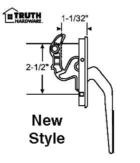 Locking Handle, Casement, 2-1/2 screw spacing - White - Locking Handle, Casement, 2-1/2 screw spacing - White