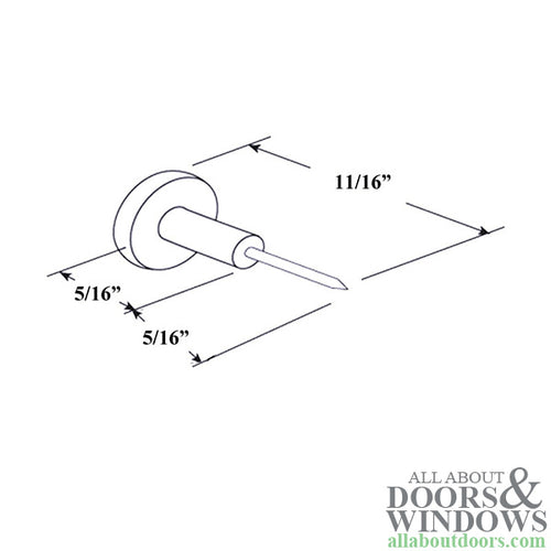 11/16 Inch  Mini Window Grid Retainer Pin - Clear Plastic - 11/16 Inch  Mini Window Grid Retainer Pin - Clear Plastic