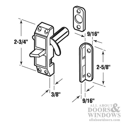 Patio Door Loop Lock, with Key - Aluminum - Patio Door Loop Lock, with Key - Aluminum