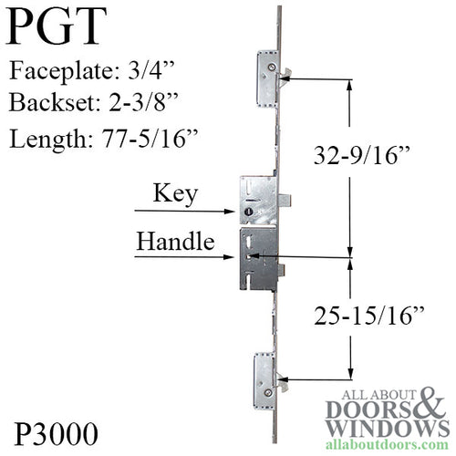 Amesbury Multi-Point Lock with Hooks P3000 60mm Backset - Amesbury Multi-Point Lock with Hooks P3000 60mm Backset