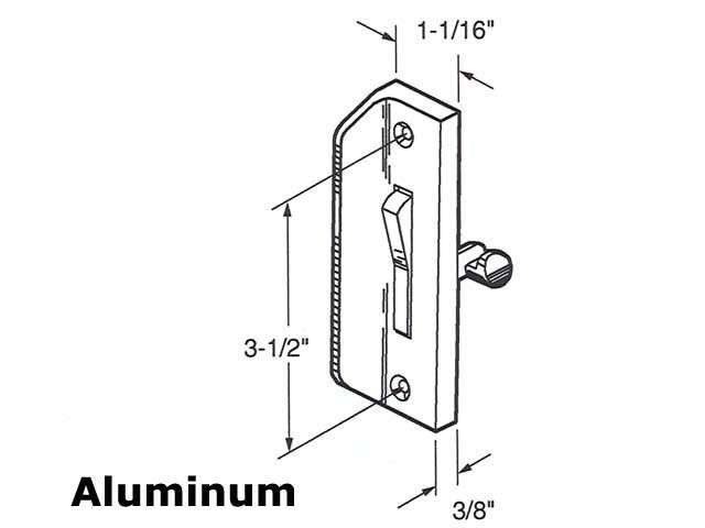 Trimview Inside  Latch w/ Pull  3-1/2  (Obsolete) - Trimview Inside  Latch w/ Pull  3-1/2  (Obsolete)