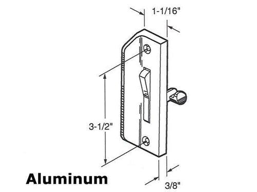 Trimview Inside  Latch w/ Pull  3-1/2  (Obsolete) - Trimview Inside  Latch w/ Pull  3-1/2  (Obsolete)