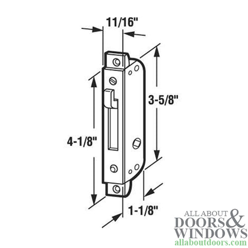 Discontinued - Mortise Lock - Sliding Patio Door, Unique Body - 45 Degree Keyway - Diecast - Discontinued - Mortise Lock - Sliding Patio Door, Unique Body - 45 Degree Keyway - Diecast