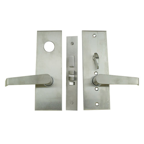 Marks Hotel Lever and Plate Mortise Lockset Right Hand Reverse Satin Chrome - Marks Hotel Lever and Plate Mortise Lockset Right Hand Reverse Satin Chrome