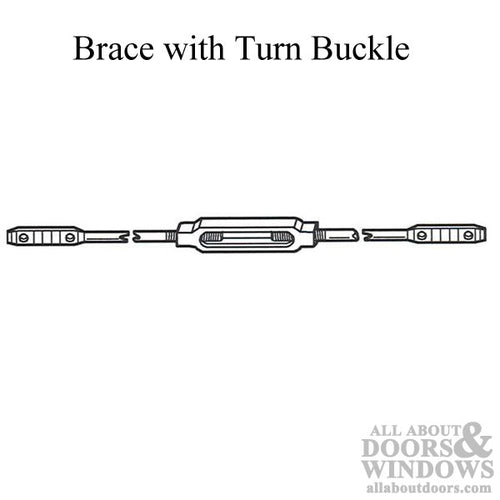 Screen Door Brace with Turn Buckle - Screen Door Brace with Turn Buckle