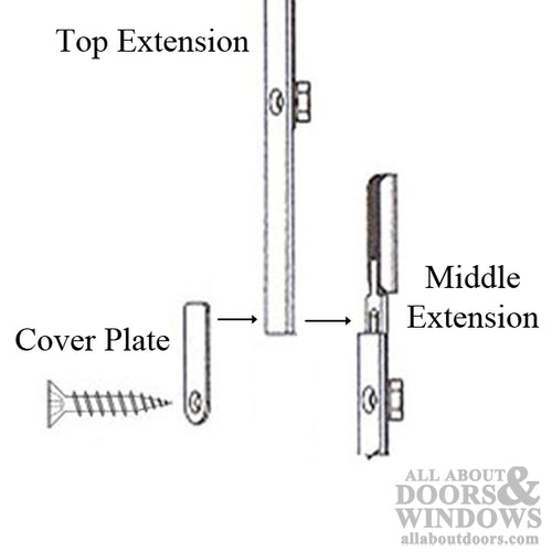 Cover Plate - Shootbolt Extension - Stainless - Cover Plate - Shootbolt Extension - Stainless