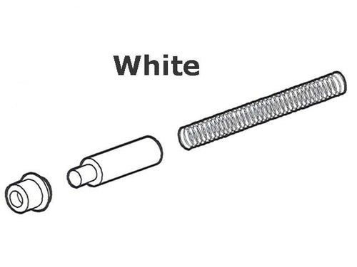 Steel and Nylon Storm Door Hinge Pin Kit 2-9/16 Inch Springs 5/16 Inch Diameter Pins and Bushings White 3 Sets - Steel and Nylon Storm Door Hinge Pin Kit 2-9/16 Inch Springs 5/16 Inch Diameter Pins and Bushings White 3 Sets