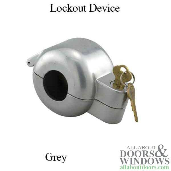 Door knob lockout device, Diecast, Grey - Door knob lockout device, Diecast, Grey