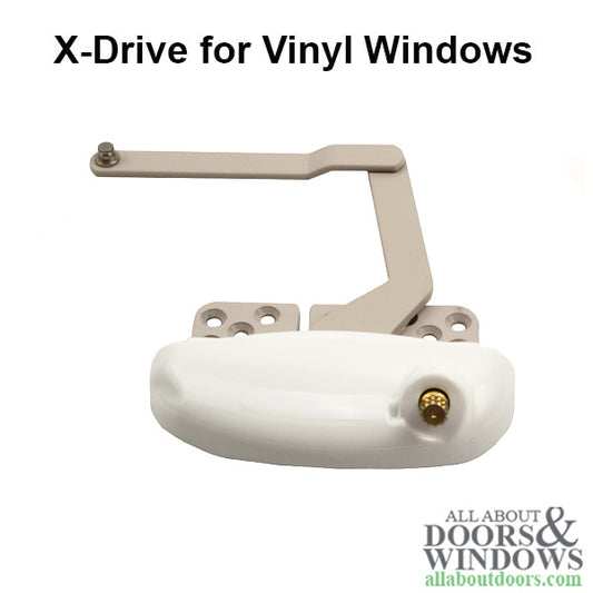 Roto 8-1/64" Split Arm X-Drive, RH inverted for Vinyl Window