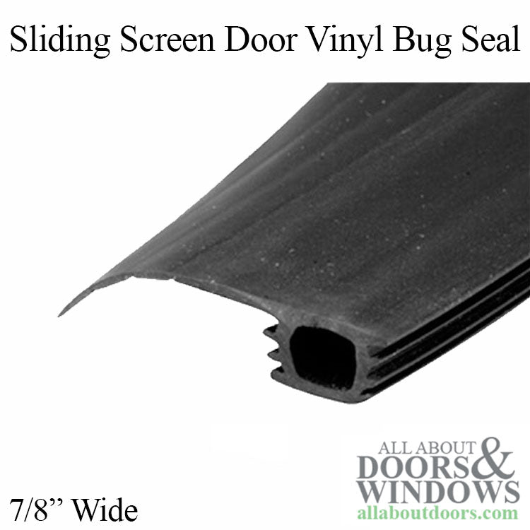 Vinyl Bug Seal for Sliding Screen Door, Black - Sold by the foot - Vinyl Bug Seal for Sliding Screen Door, Black - Sold by the foot