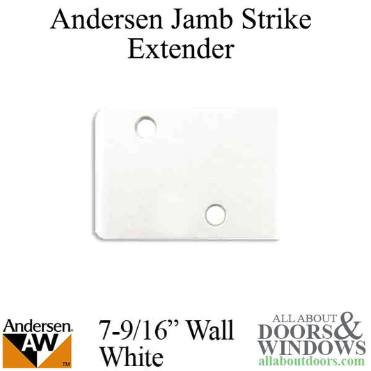 Andersen Jamb Strike Extender, 3-1/2" - White