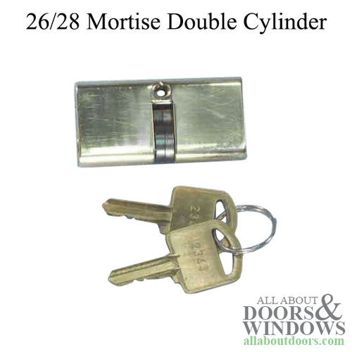 Mortise Lock Double Cylinder 27/27, Key both sides - Choose Color - Mortise Lock Double Cylinder 27/27, Key both sides - Choose Color