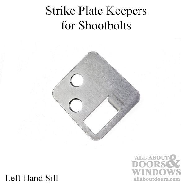Strike Plate Keepers for Shoot Bolts LH Sill / RH Head - Strike Plate Keepers for Shoot Bolts LH Sill / RH Head