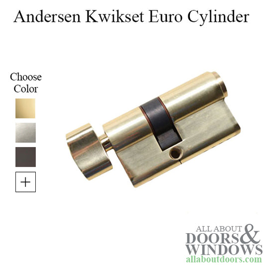 Keyed Kwikset Euro Cylinder for Andersen Storm Door - Choose Color