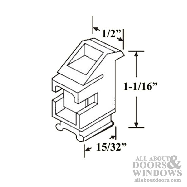 Acorn 60 Series Top Shoe Bracket for Channel Balance - Acorn 60 Series Top Shoe Bracket for Channel Balance