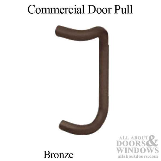 Door Pull, 10" Offset Commercial Door Pull, Bronze