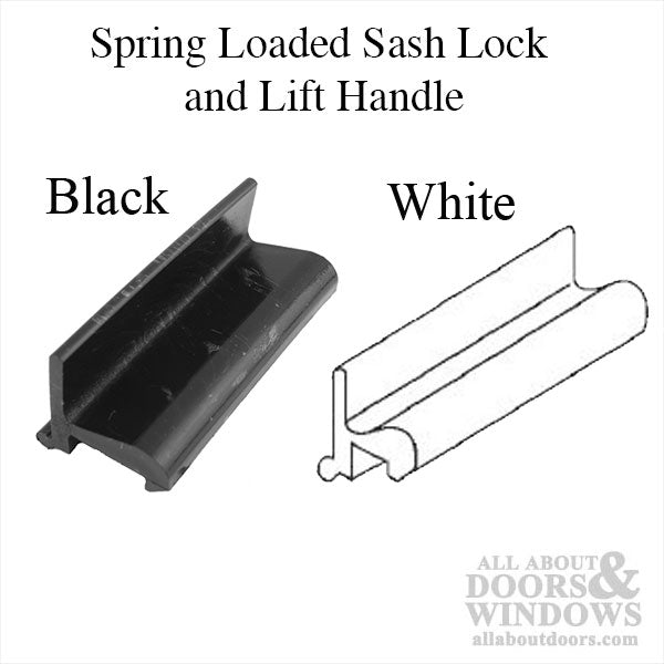 Sash Lock & Lift handle, Plastic - Black - Sash Lock & Lift handle, Plastic - Black