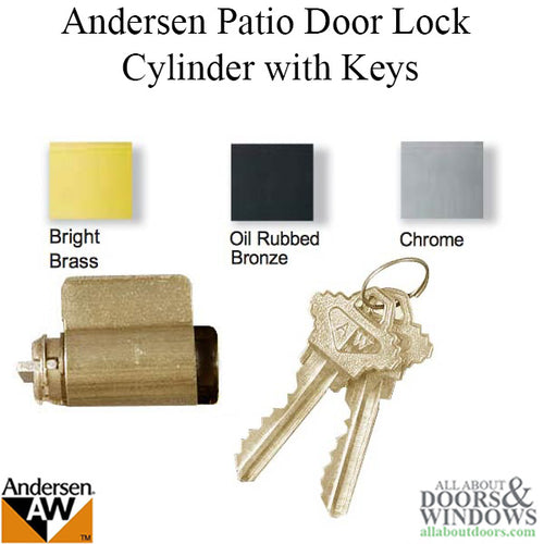 Andersen Door Lock Cylinder for Frenchwood Hinged Doors - Oil Rubbed Bronze - Andersen Door Lock Cylinder for Frenchwood Hinged Doors - Oil Rubbed Bronze