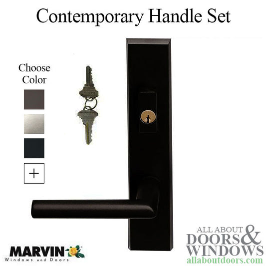 Marvin Contemporary Handle Set, Active Keyed