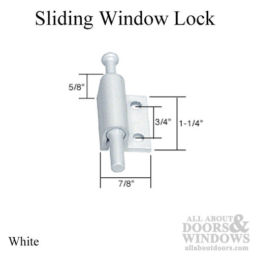 Security Lock - Push-Pull Action - White - Security Lock - Push-Pull Action - White