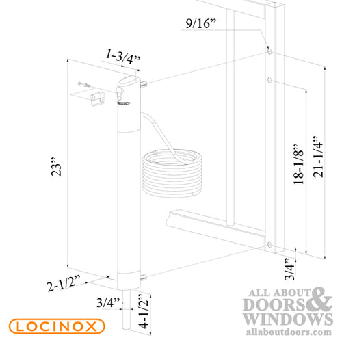 Locinox Electric Drop Bolt for Gates - Choose Color - Locinox Electric Drop Bolt for Gates - Choose Color