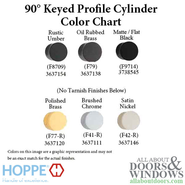 40.5 /40.5 HOPPE Non-Logo 90 Profile Cylinder Lock, Solid Brass, - 40.5 /40.5 HOPPE Non-Logo 90 Profile Cylinder Lock, Solid Brass,