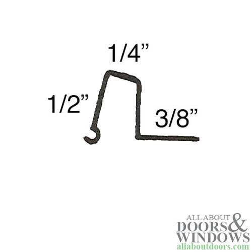 Snap-In VINYL Glazing Bead, 6 Line Shape, 6' - Choose Color - Snap-In VINYL Glazing Bead, 6 Line Shape, 6' - Choose Color