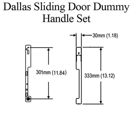 HOPPE Dallas Series Sliding Door Handle Set for HLS9000 Multipoint Locking System Dummy Left Hand Rustic Umber - HOPPE Dallas Series Sliding Door Handle Set for HLS9000 Multipoint Locking System Dummy Left Hand Rustic Umber