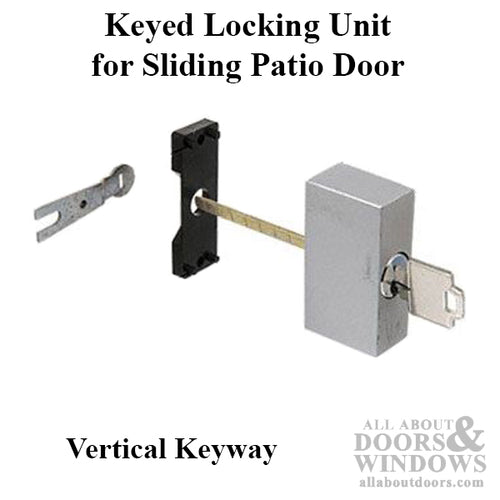 Keyed Locking Unit, Sliding Patio Door, Diecast - Zinc - Keyed Locking Unit, Sliding Patio Door, Diecast - Zinc