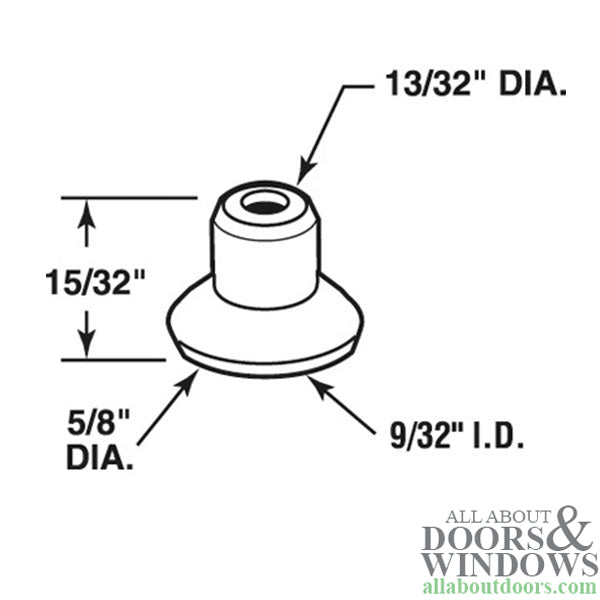 Pin Cap / Guide, 1/4 I.D., Nylon Replacement -  Each - Pin Cap / Guide, 1/4 I.D., Nylon Replacement -  Each