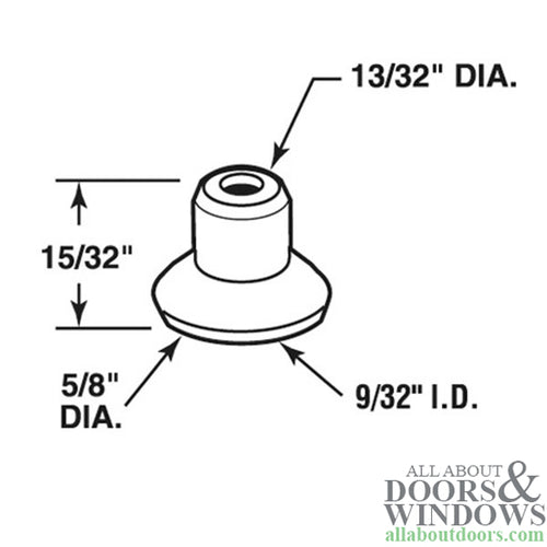 Pin Cap / Guide, 1/4 I.D., Nylon Replacement -  Each - Pin Cap / Guide, 1/4 I.D., Nylon Replacement -  Each