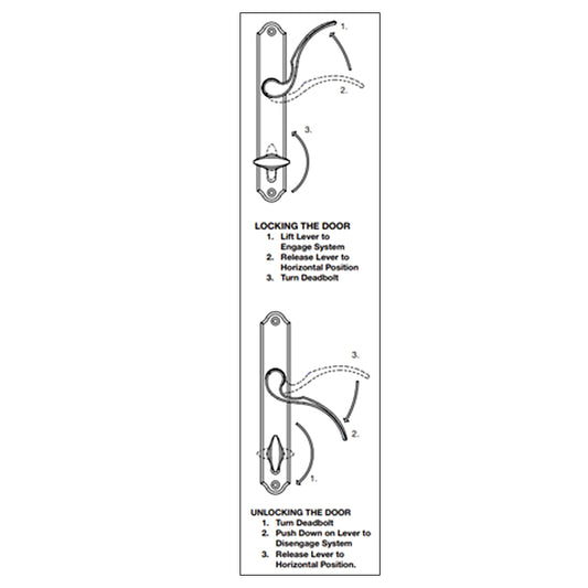 HLS9000 SWD Multipoint Operational Sticker, Right Hand, English, 3.5" x 11"